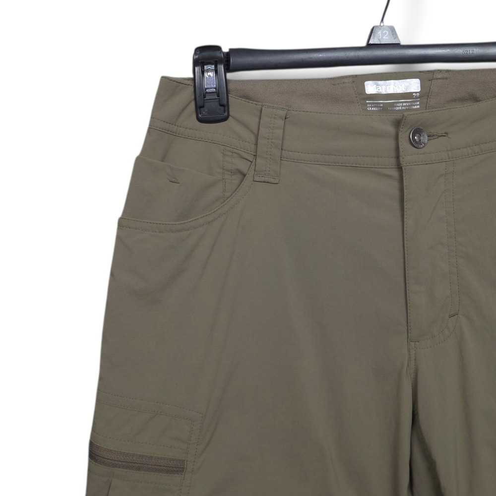 Marmot Transcend Convertible Pant Mens 28 x 32 Green Cargo Stretch Dobby DWR UPF - Picture 3 of 12